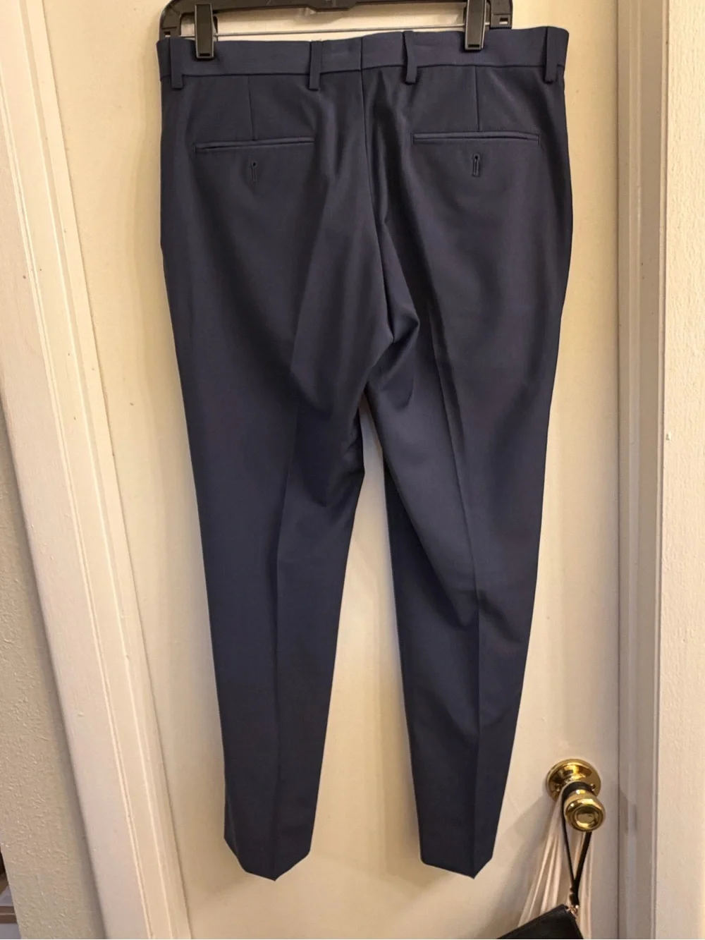 Express Men's Dark Navy Single-Breasted Two-Button Suit Jacket and Pants